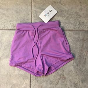 Jo and Jax Bright Lavender Motion shorts. Size Youth small (5-8 age) Never worn!